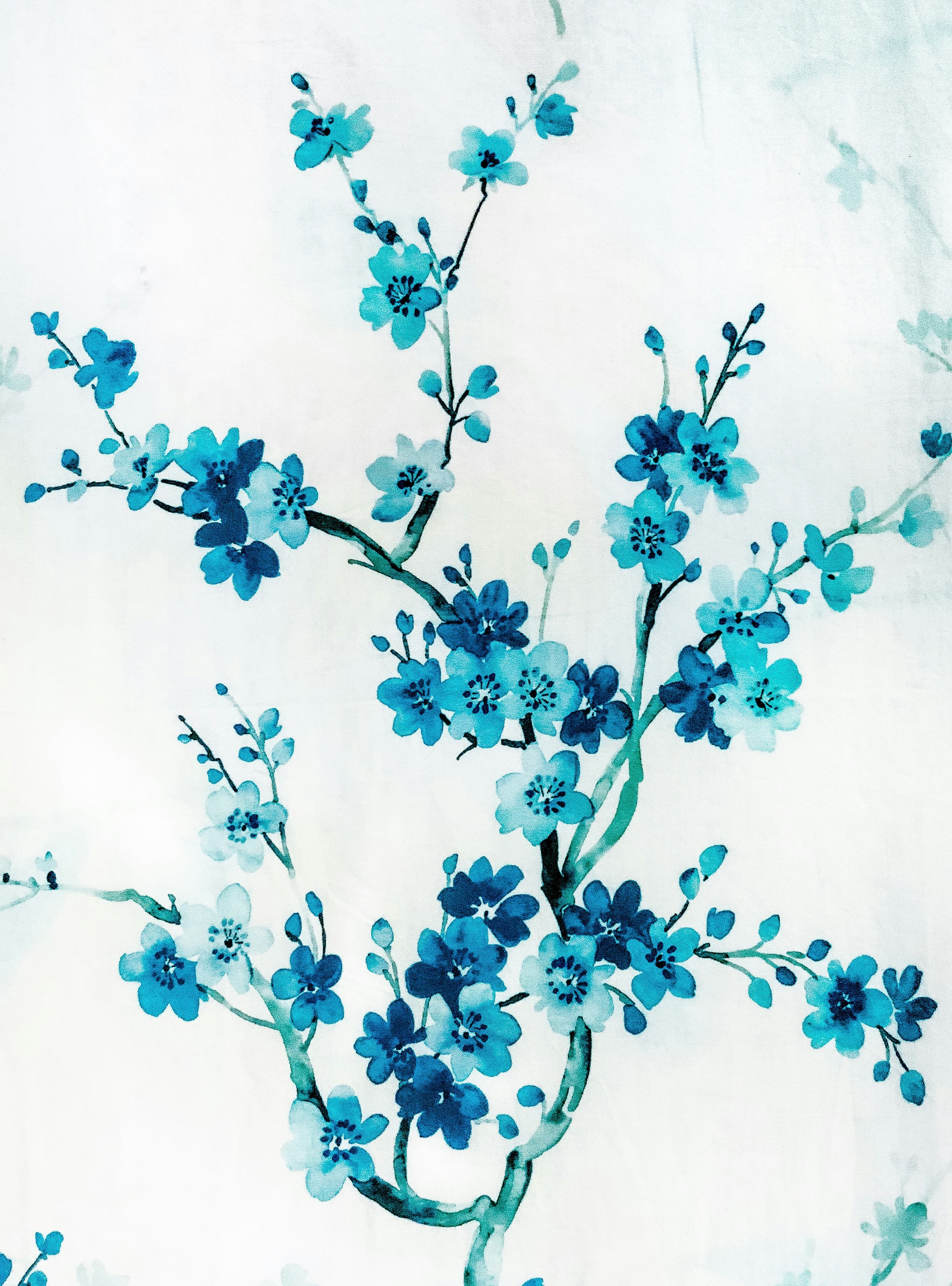 Blue flowers painting